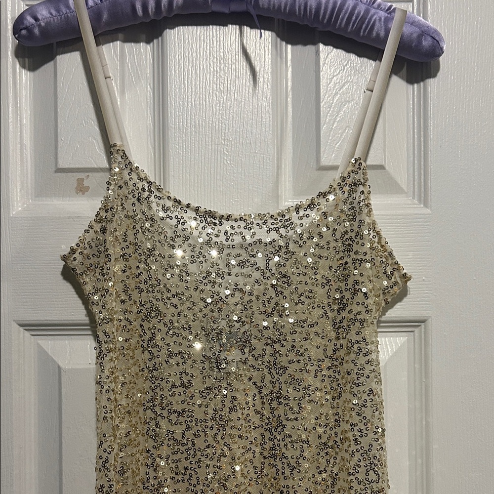 Intimately Free People sequined slip-dress XS - Picture 2 of 9